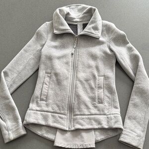 lululemon athletica Light Gray Zip up with feminine back detail